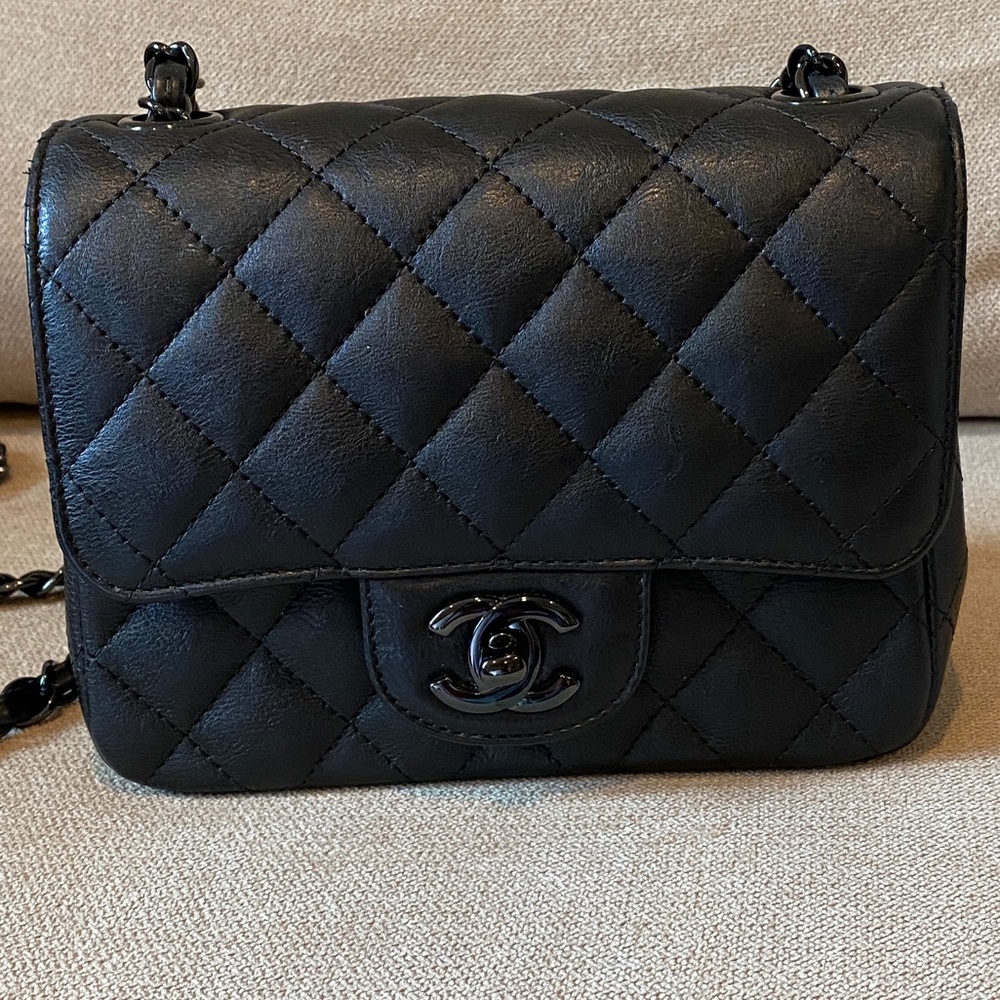 Authentic Chanel So Black Mini square. - Picture 12 of 13